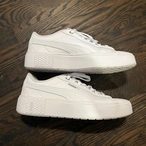 white puma shoes size 8.5 leather